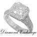 2.55 CT Women's Princess Cut Diamond Engagement Ring 14K